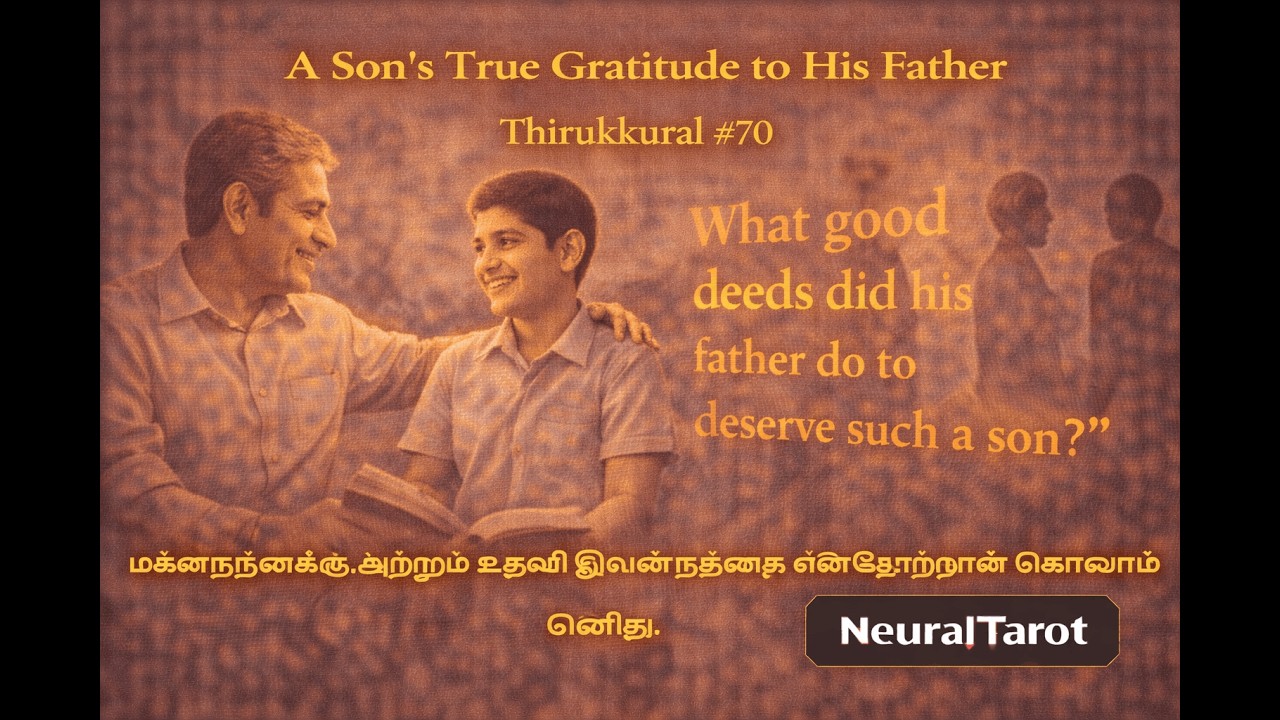 Thirukkural #70 – A Son’s True Gratitude to His Father | Tamil Wisdom