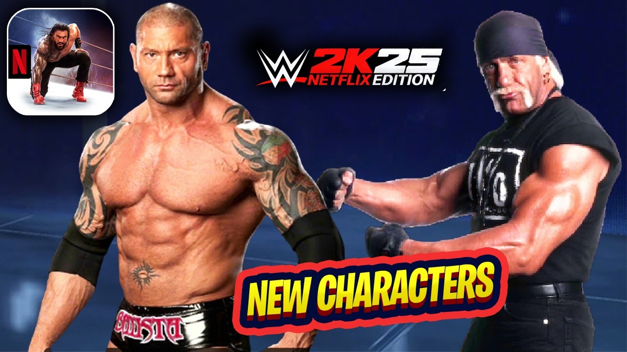 Обновление WWE 2K25 для мобильных устройств: новые персонажи (iOS, Android) - Батиста и Халк Хоган.