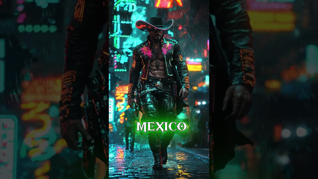 Moda de pa&iacute;ses al estilo Cyberpunk 🌐🔥 Parte 1 #ai #aiart #midjourney #midjourneyai #cyberpunk