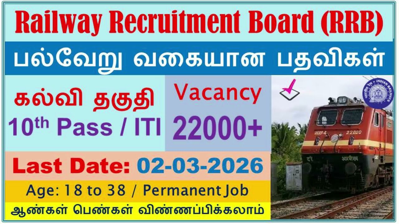 RRB Group D Recruitment 2026: Notification Out for 21997 Posts, Apply Online