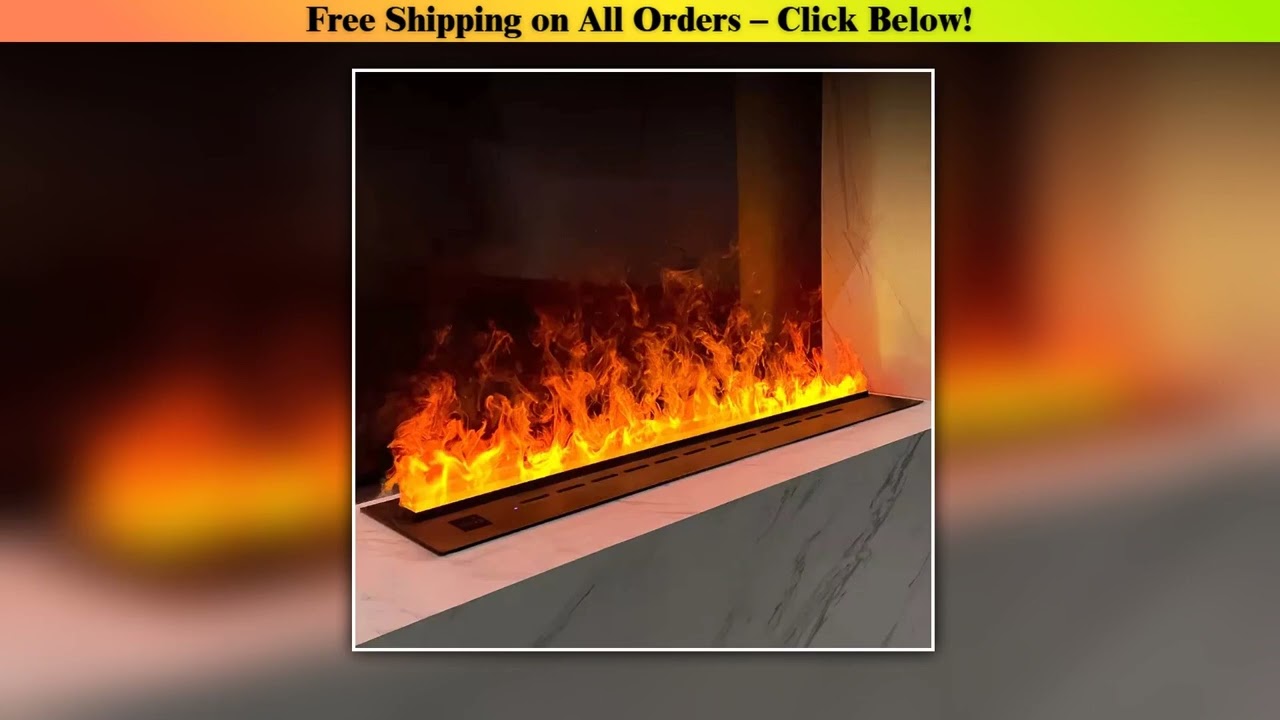 3D Water Electric Fireplace Remote Control APP Mist Fireplace Embedded Realistic Mist Flame