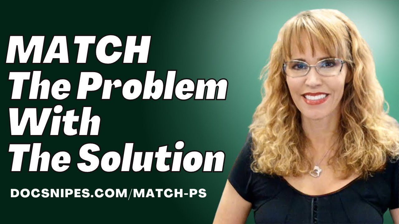 MATCH the Problem to the Solution | Cognitive Behavioral Tools