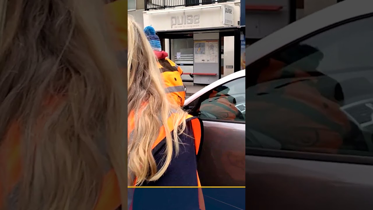 Angry Motorist Appears To Run Over Just Stop Oil Activist's Foot 