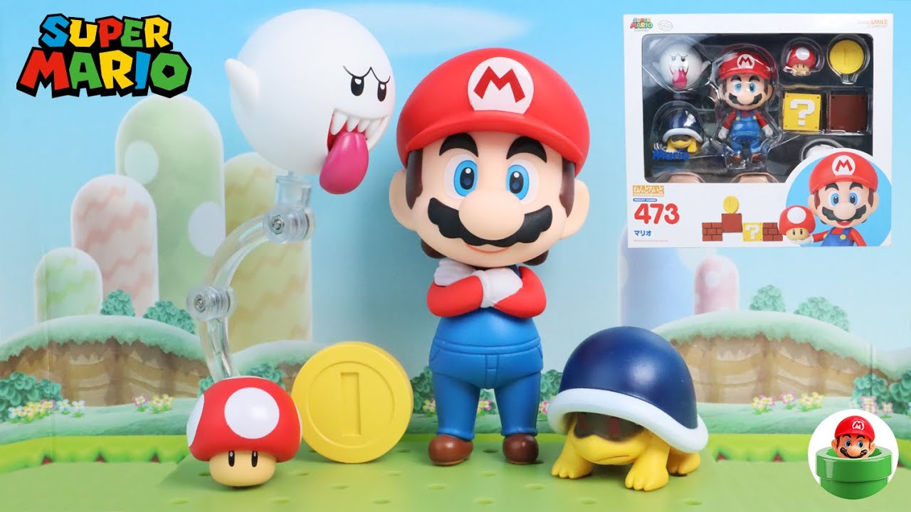 マリオのフィギュア ねんどろいどのマリオを飾ってみた！スーパーマリオのおもちゃ SUPER MARIO Figure