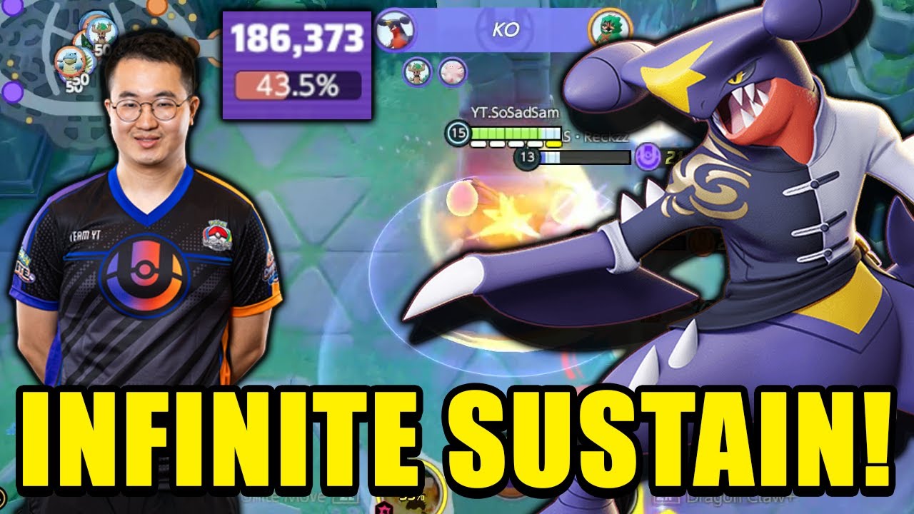 186,000 DAMAGE! INFINITE SUSTAIN With This GARCHOMP BUILD! YOUR AUTOS HURT! | Pokémon Unite