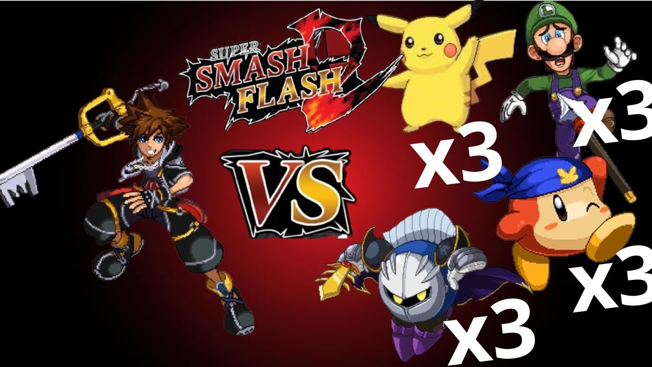 1 vs 3 Retos locos en Super Smash Flash 2 Parte 4