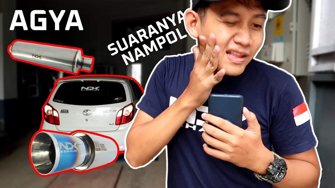 Suara Knalpot Bass Adem Mobil Agya 1000cc pakai NDK Exhaust Muffler DK-03v3 dan Resonator Drag-S