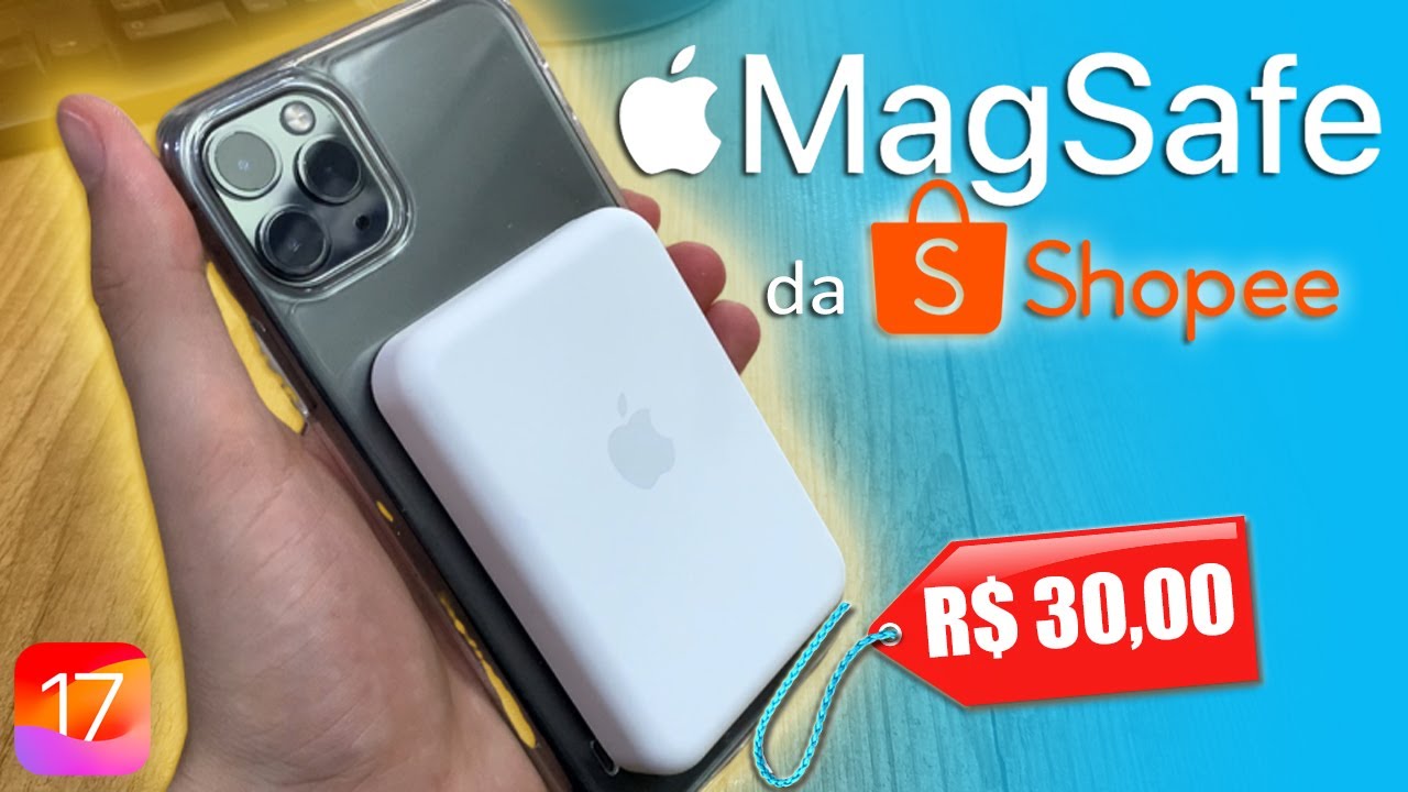 A BATERIA MAGSAFE DE 30 REAIS da Shopee - REVIEW COMPLETO