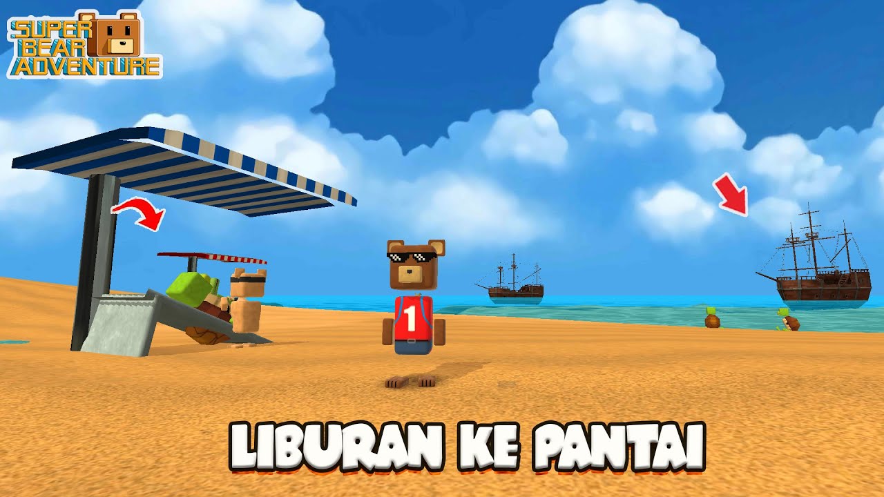 Experiment Pantai Di Super Bear Adventure ~ Zia Dereza Rizky