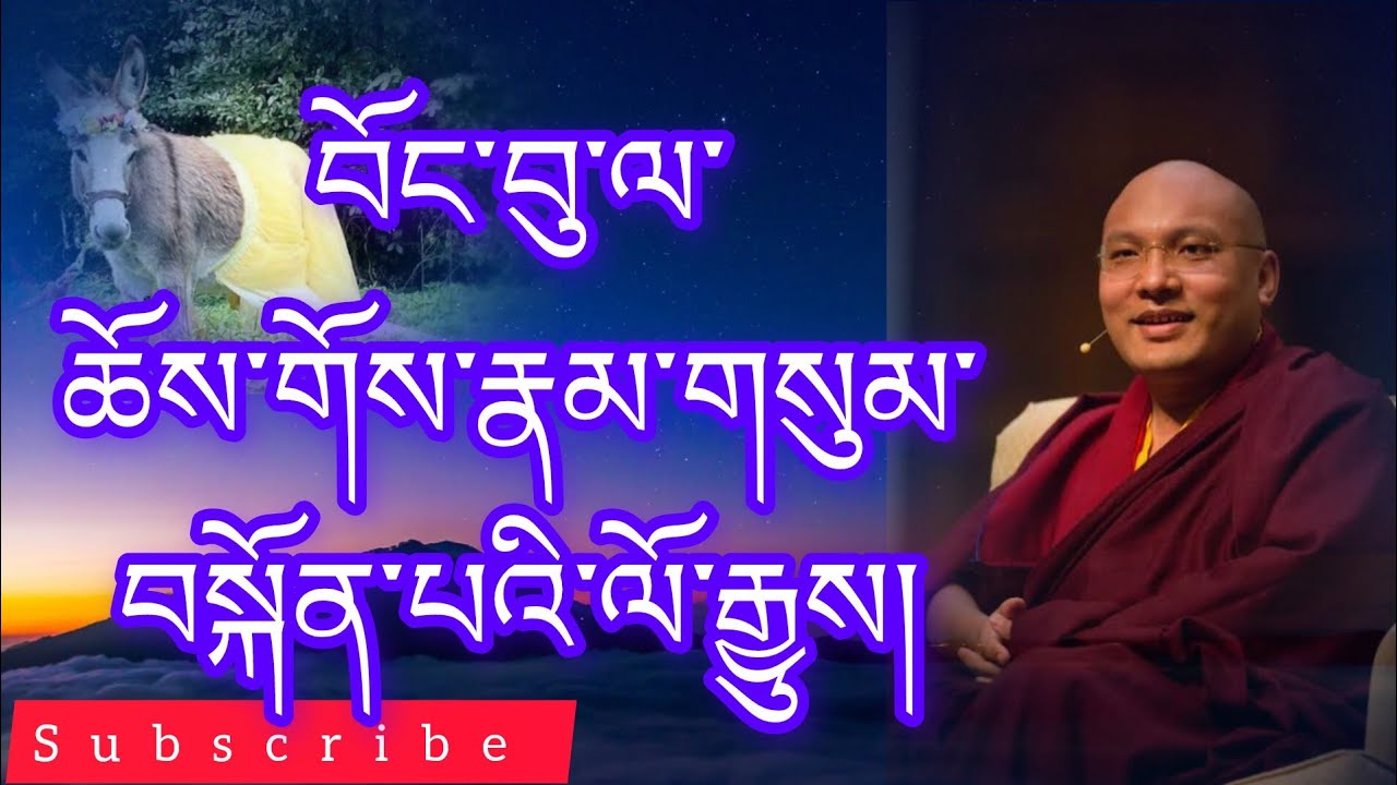 བོང་བུ་ལ་ཆོས་གོས་རྣམ་གསུམ། history of wearing clothes to donkey @buddhistG 