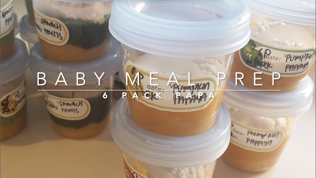 How to make Baby Food - Baby Meal Prep // 7 Ingredients for 21 Portions || 6packpapa