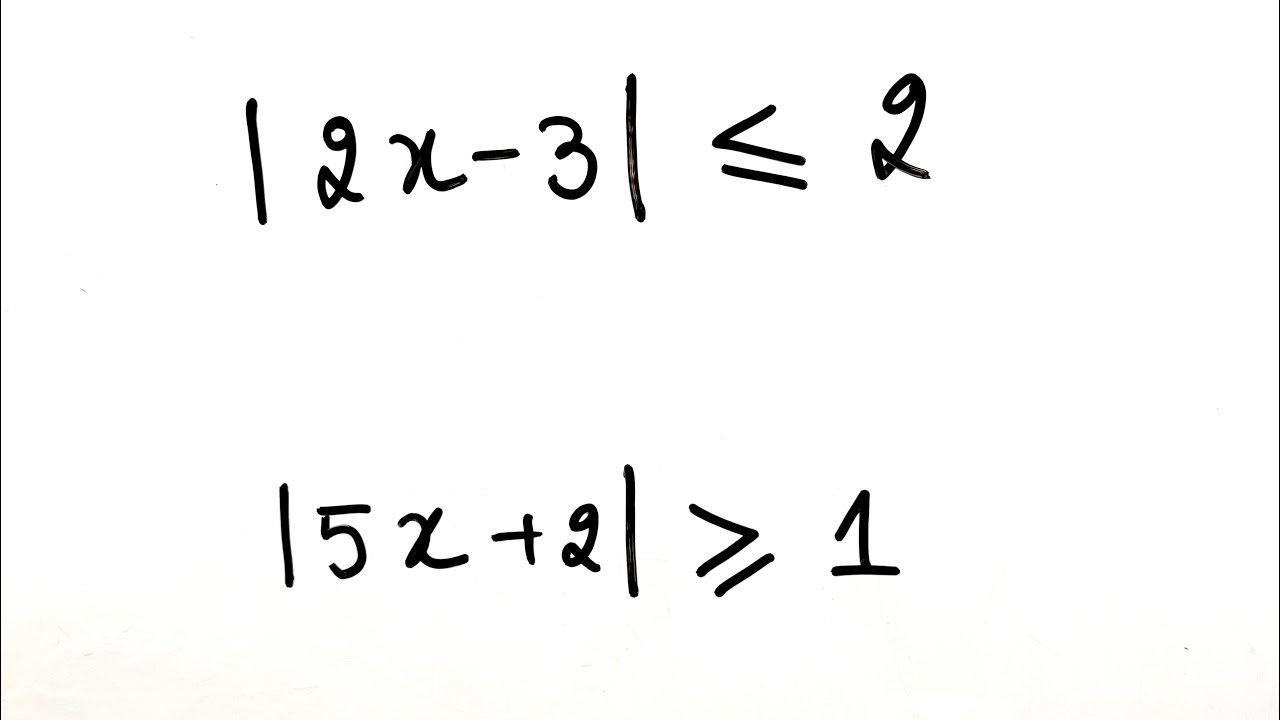 Inéquations avec valeur absolue 