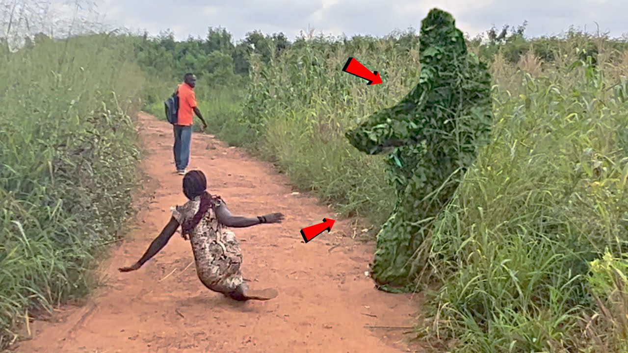 She Almost Fainted From the SCARE! |Bushman Prank| Scaring People!
