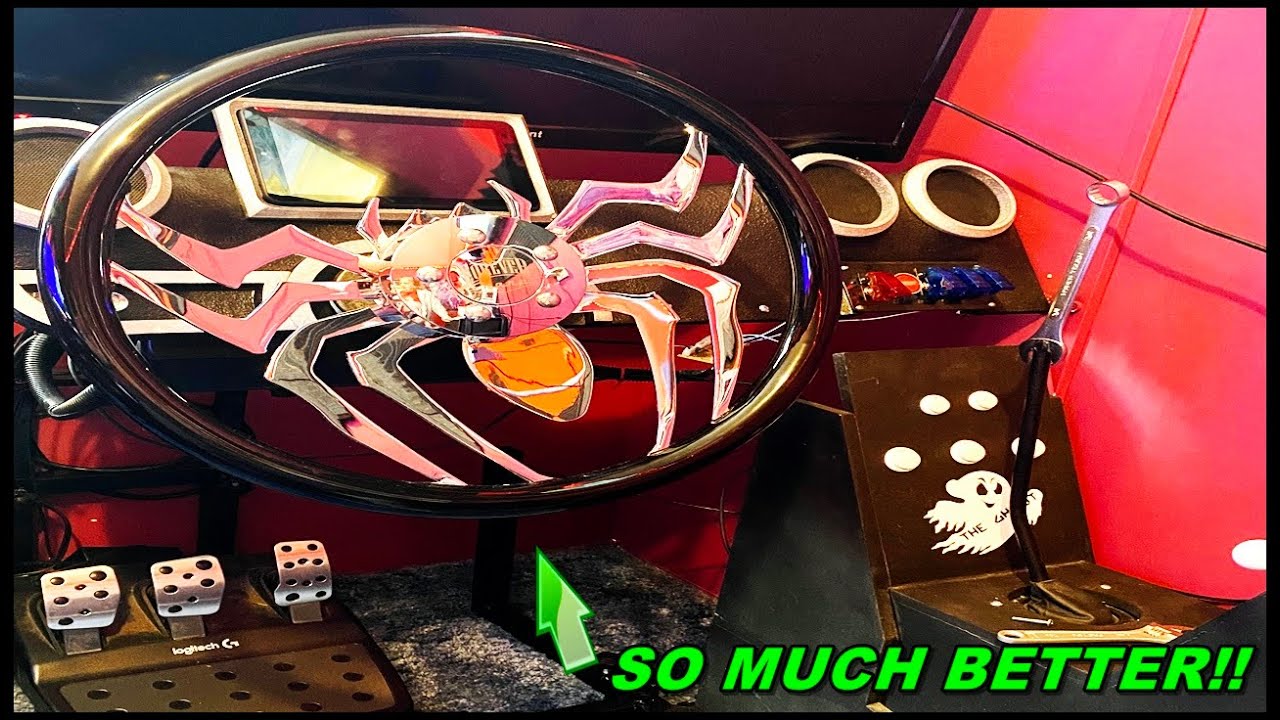 INSTALLING A SEMI WHEEL ON MY DRIVING SIMULATOR! AND MAKE A CUSTOM SHIFTER!