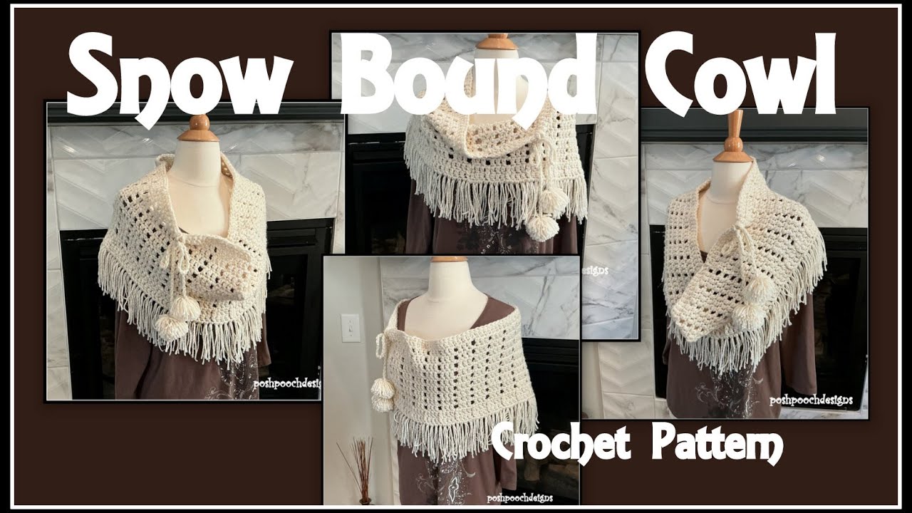 Learn To Crochet The Snow Bound Cowl Crochet Pattern #crochetpatterns #crochetvideos #crochetcowl