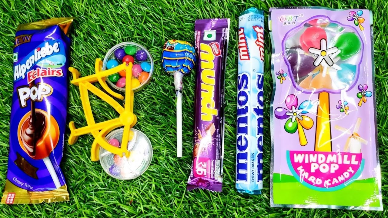 Top 5 Satisfying Video ASMR Candy lollipops Chocolate and Gummy Candys Unwrap Video 