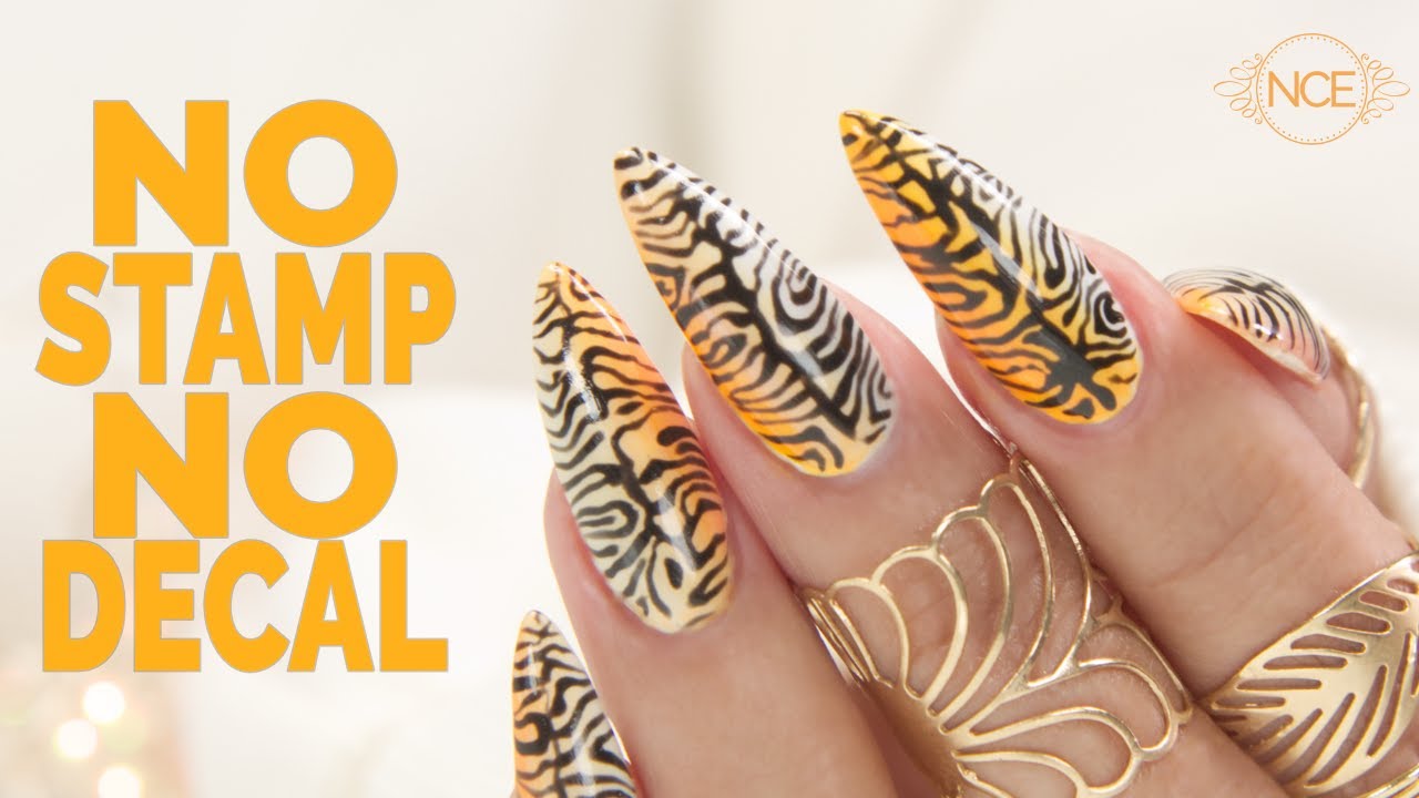 I Designed My Nails like an Animal Print Rug😀