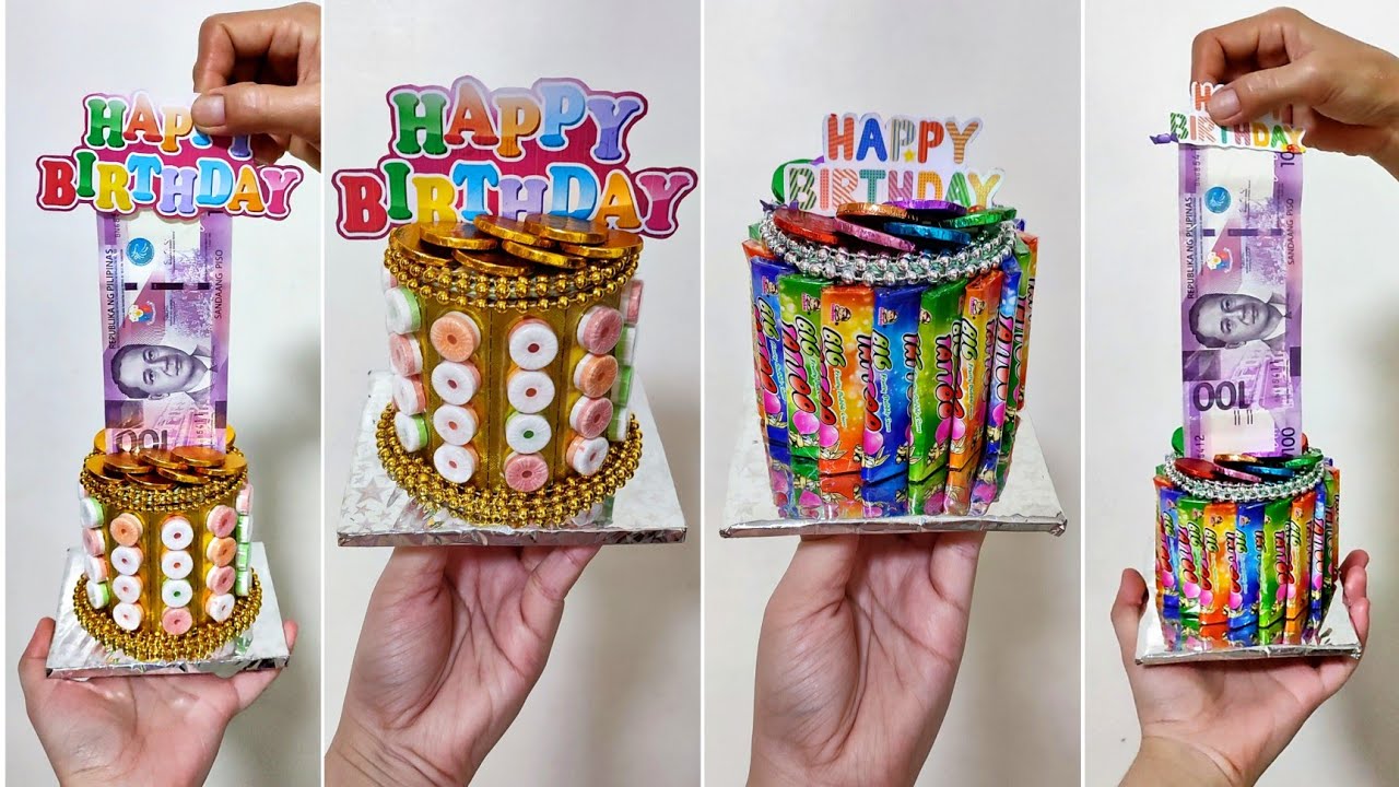 DIY CUTE SIZE MONEY PULLING CANDY CAKE
