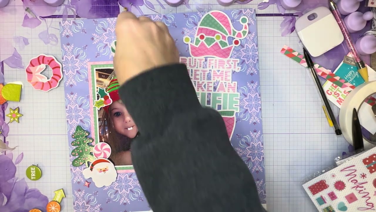 Christmas in January: layout using a Paige Evans cutfile 