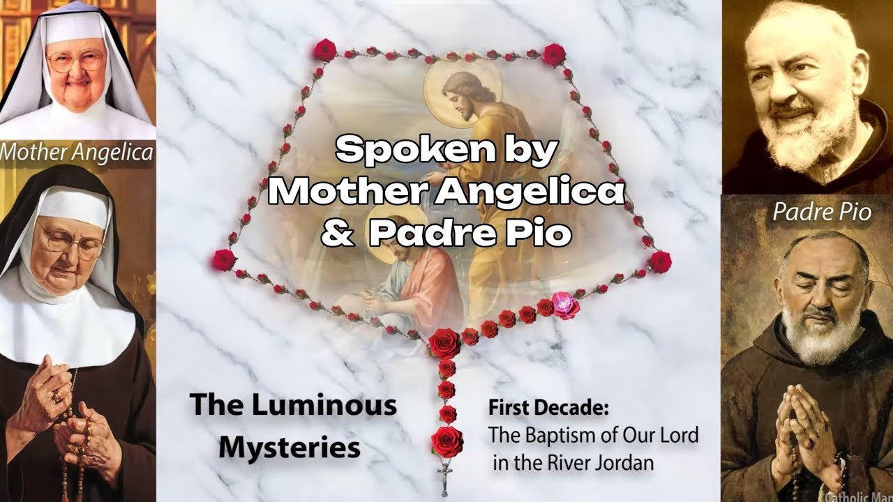 Luminous Mysteries – Mother Angelica & Padre Pio – Blooming Virtual Rosary (AI) | (Thursdays)