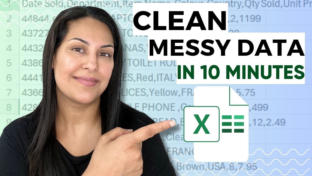 Как справиться с беспорядком данных Excel — пошаговое руководство по очистке || Самина Гори