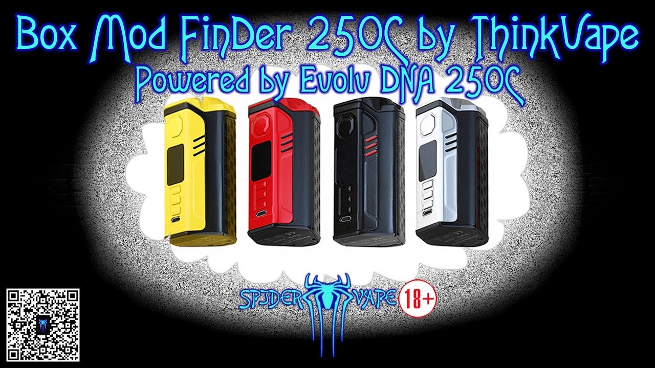 Box Mod FinDer 250C by ThinkVape. Powered by Evolv DNA 250C | SergSpider review | SpiderChannel | 22