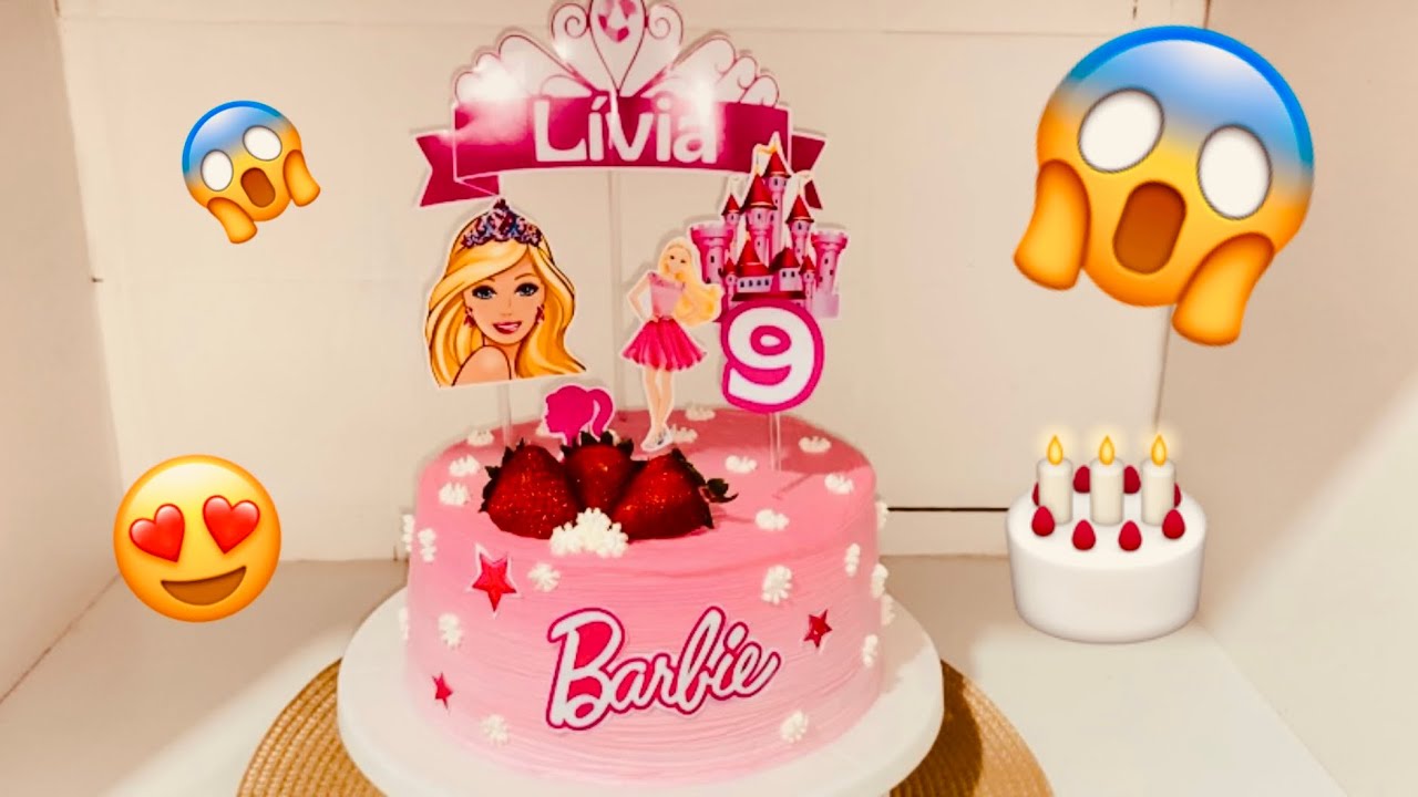 FIZ UM BOLO DE ANIVERSÁRIO SOZINHA PARA MINHA IRMÃ 😱😍 (meu primeiro bolo confeitado) 