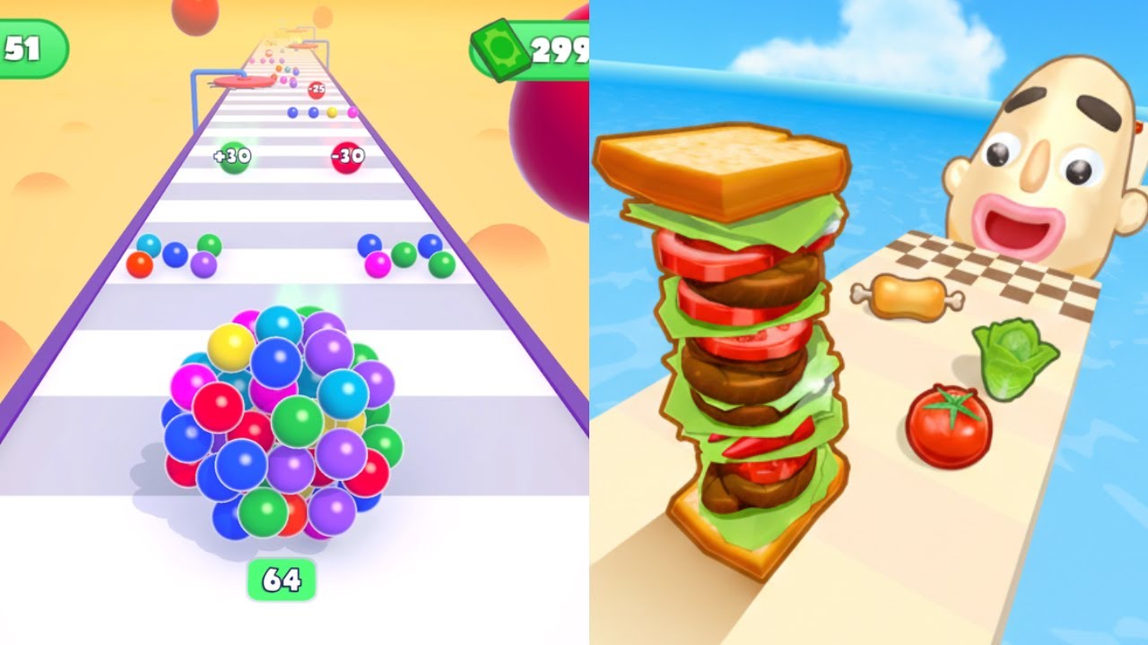 Sandwich Runner VS Crumb Balls - Speedrun Gameplay Walkthrough  Android NEW UPDATE Ep 1