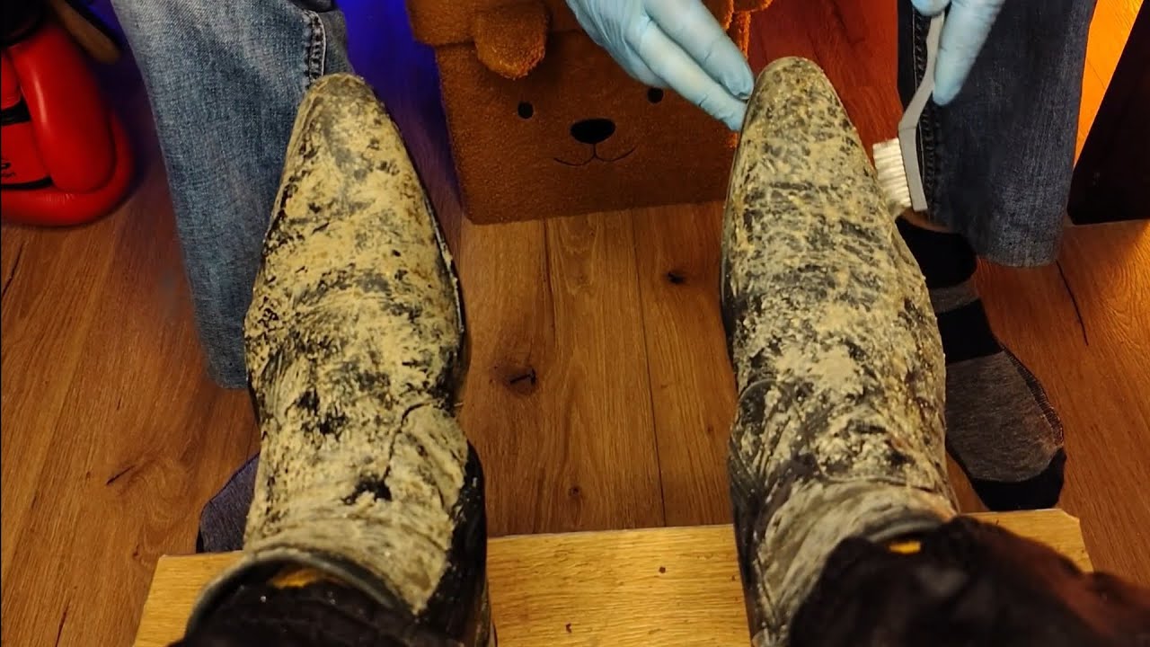 The Most Relaxing Shoe Cleaning ASMR 👞✨ Pure Cleaning Sounds#ASMR#Satisfying#ShoeCleaning#ShoeShine
