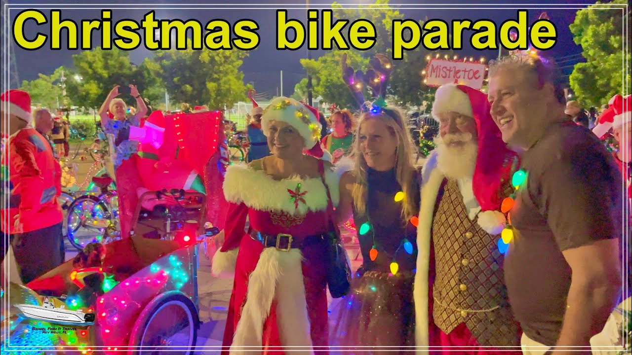 Christmas bike parade. We saw Santa!! Key West, Florida
