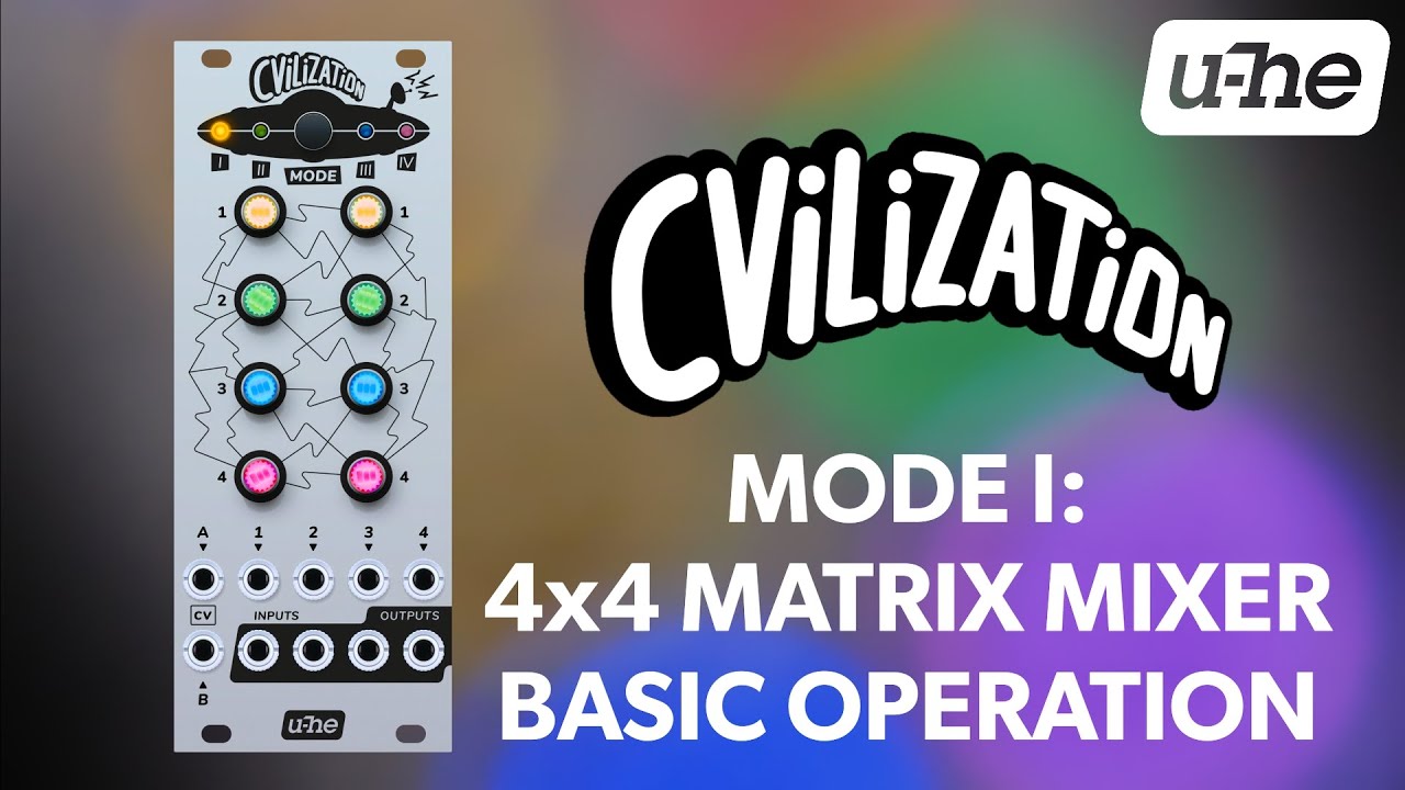 u-he CVilization Mode I: 4 x 4 Matrix Mixer – Basic Operation