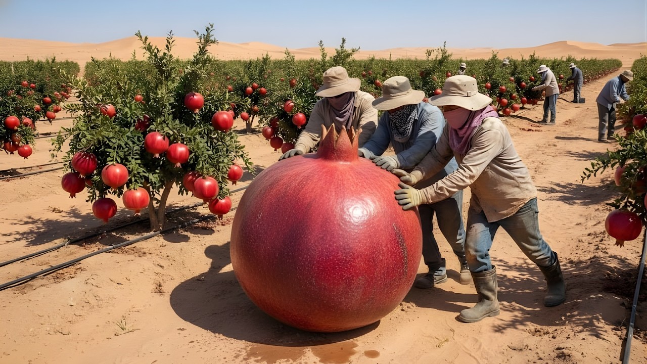 Unbelievable! How Pomegranates Are Grown in the Desert and Processed at Industrial Scale