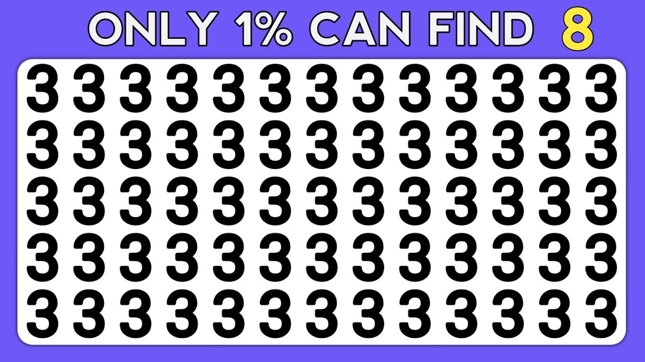 Quick Eyes test 👁️ | Find the Odd One Out - Number and Later Observation Challenge. 