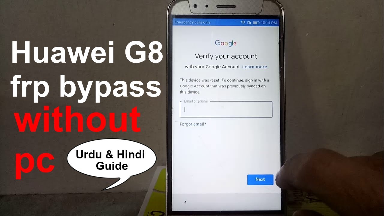 Huawei G8 Rio-L01 Frp Bypass Google account remove Without PC Urdu & Hindi Guide