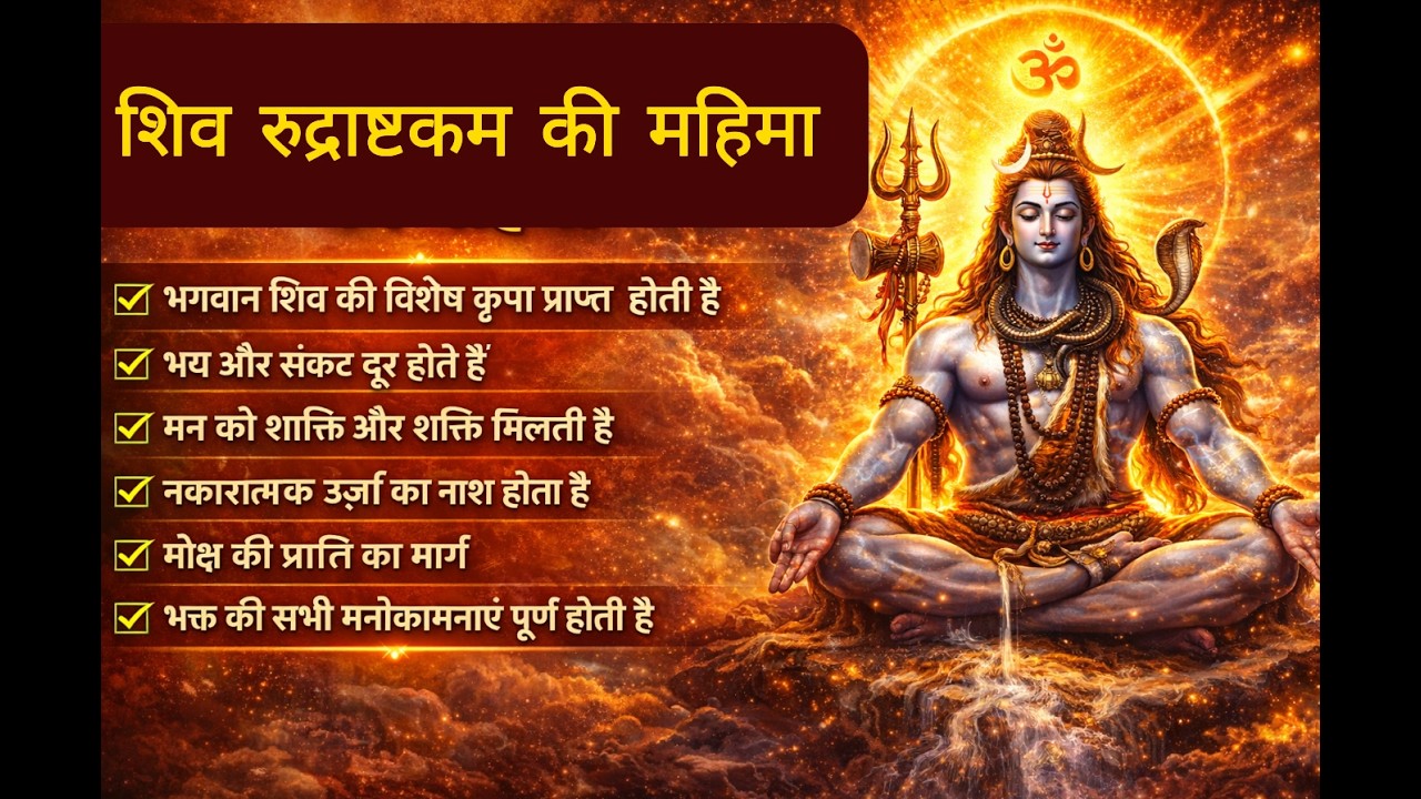 Shiv Rudrashtakam | Powerful Shiva Stotra | सुबह सुनें शिव रुद्राष्टकम | सुनते ही हर संकट दूर