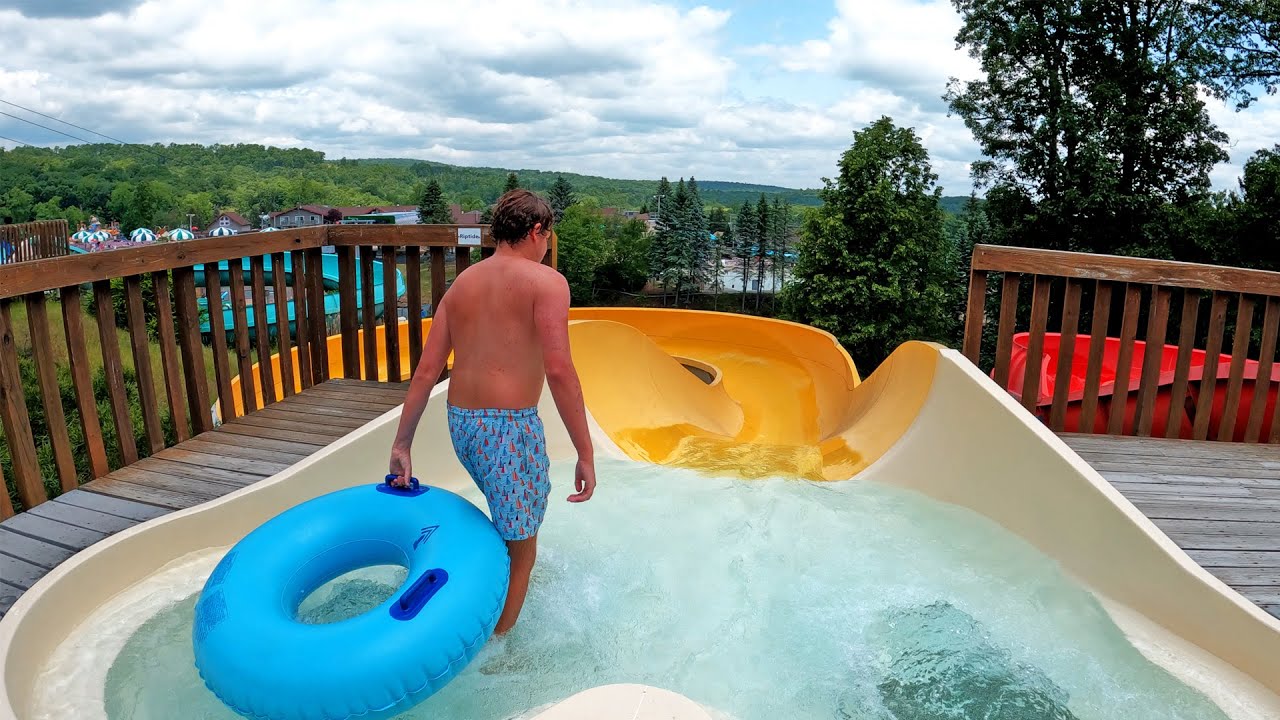Sidewinder - Long Downhill Water Slide at Camelbeach