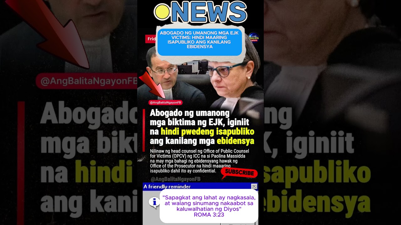ABOGADO NG UMANONG MGA EJK VICTIMS: HINDI MAARING ISAPUBLIKO ANG KANILANG EBIDENSYA