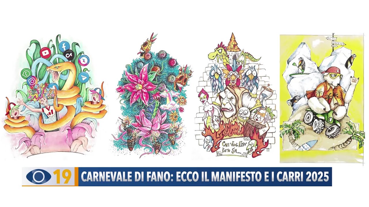Carnevale di Fano: ecco il manifesto e i carri 2025