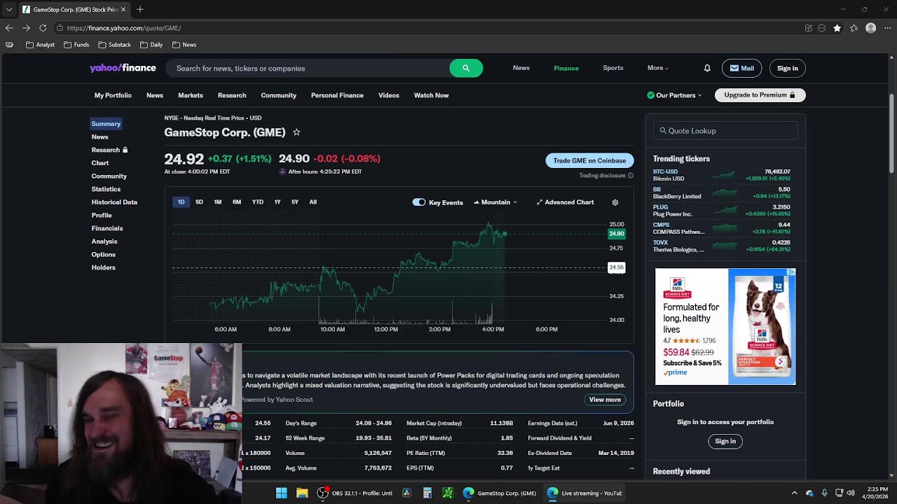 $420 $GME GAMESTOP STOCK LIVE