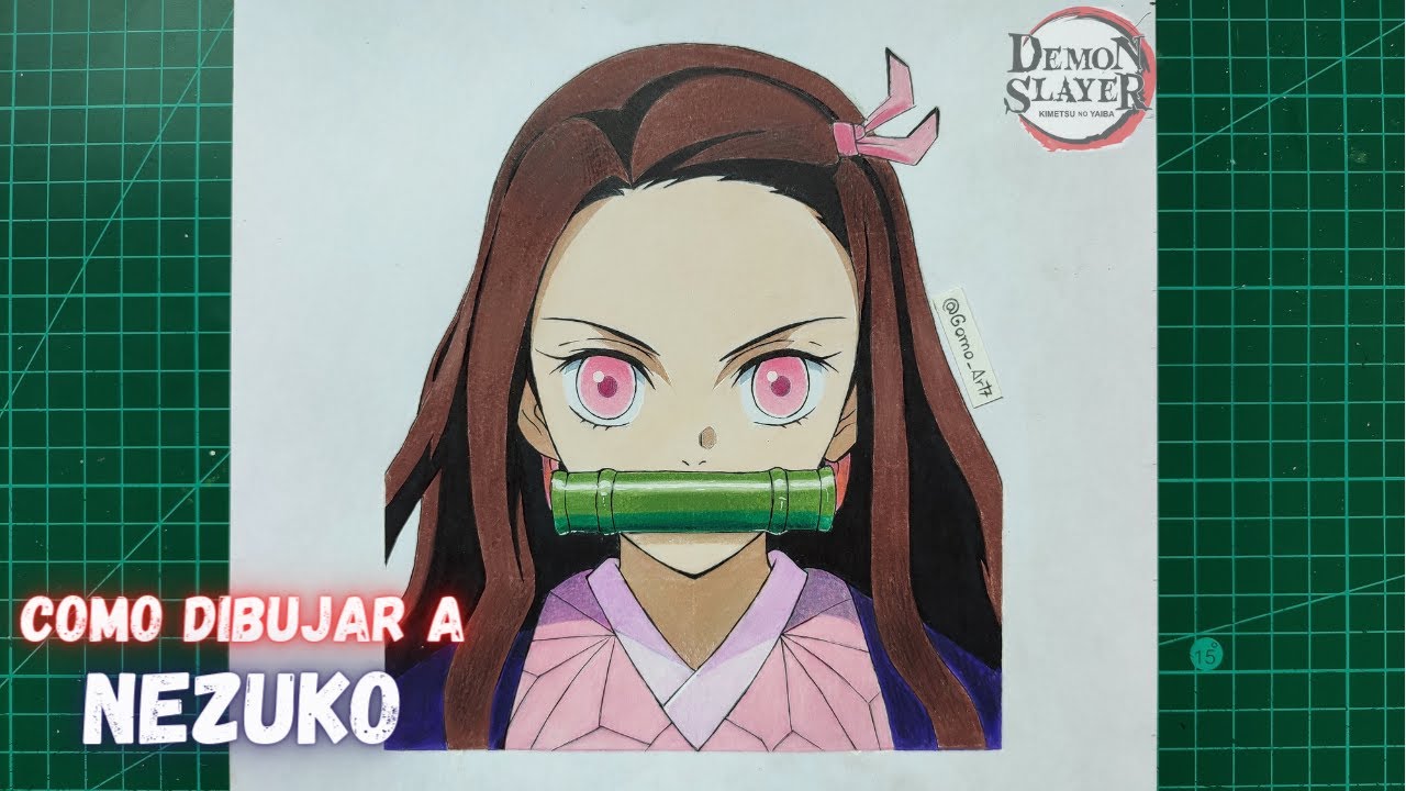 Como dibujar a NEZUKO KAMADO paso a paso | How to draw Nezuko - Demon slayer