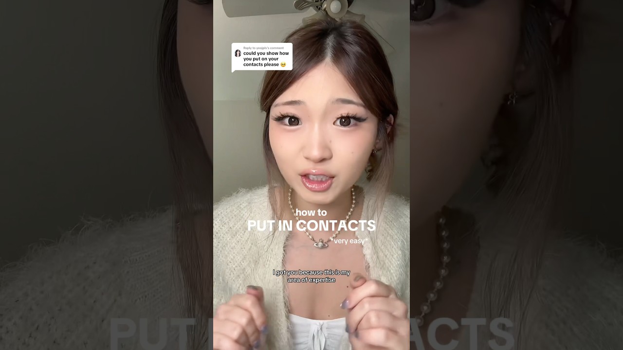 Tutorial if you want to wear contacts!! #contacts #tutorial #beauty #howto