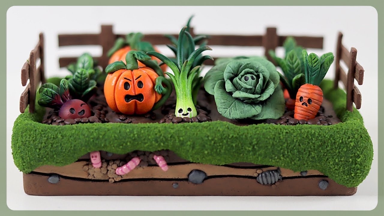 Making A Miniature Garden Out Of Polymer Clay