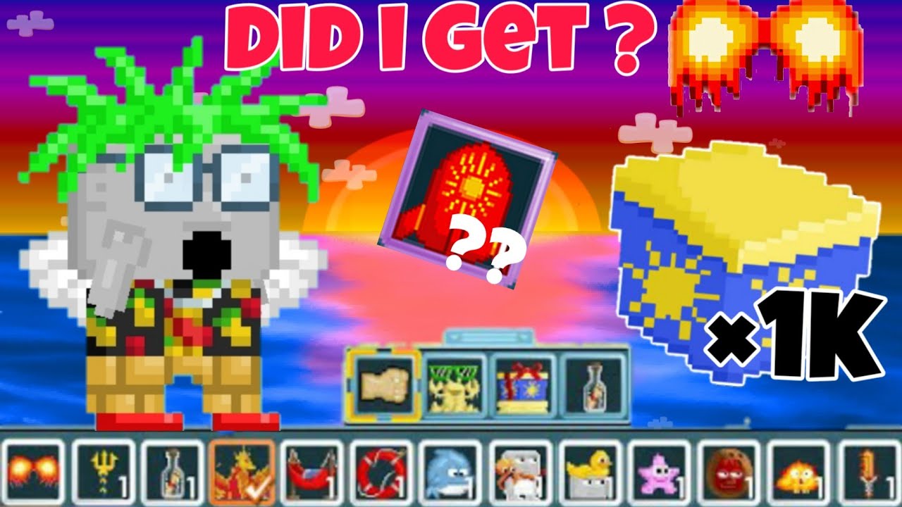 Opening 1k summer surprise ||geting new item || omg ||growtopia