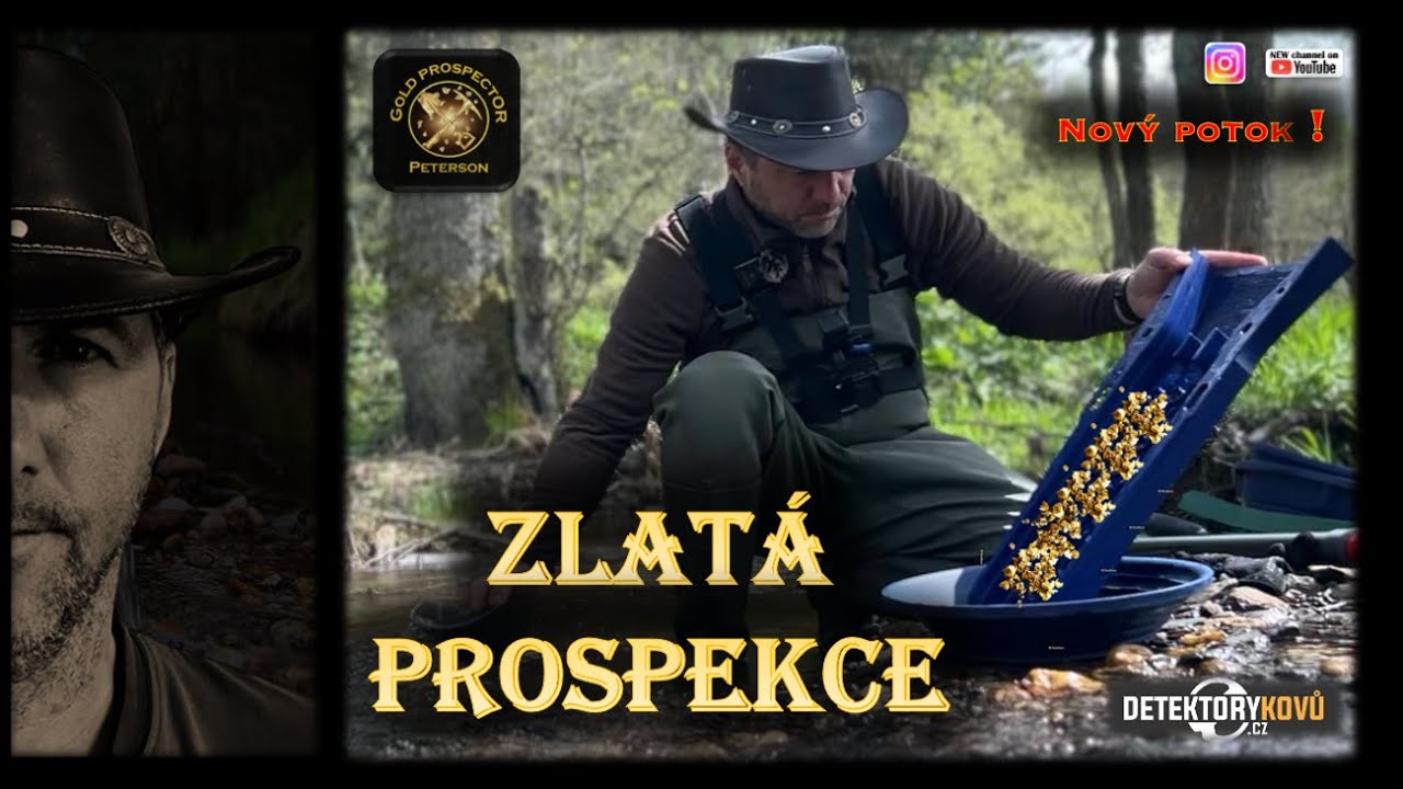 ZLATÁ PROSPEKCE !!! RÝŽOVÁNÍ ZLATA A HLEDÁNÍ ZLATÝCH ZDROJŮ NA POTOCE