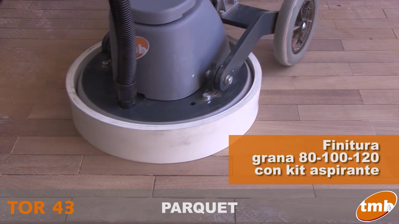 Levigare il PARQUET con monospazzola levigatrice orbitale CM / TOR 43