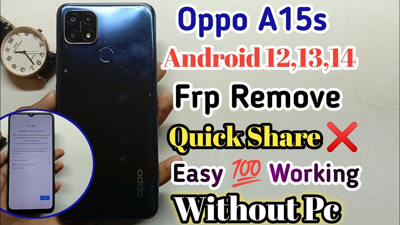 Oppo A15,A15s Frp Remove!! Android 12,13✓ New Update 2026🆗 Quick Share❌ 💯 Working Method✓Without Pc👍