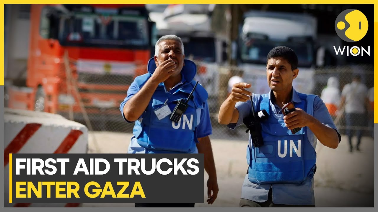 Israel-Palestine war: First batch of aid reaches Gaza through Egypt | WION