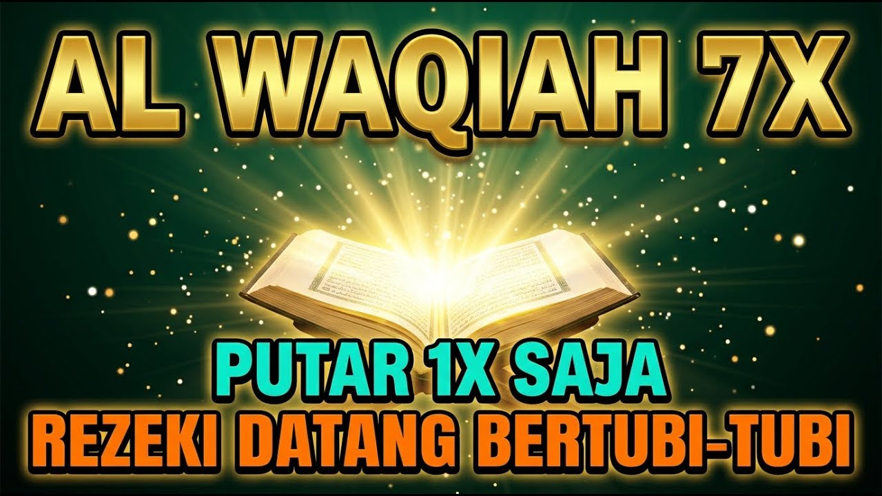 Dengar Surah Al Waqiah 7X Sekali Saja Rezeki Datang Cepat InsyaAllah