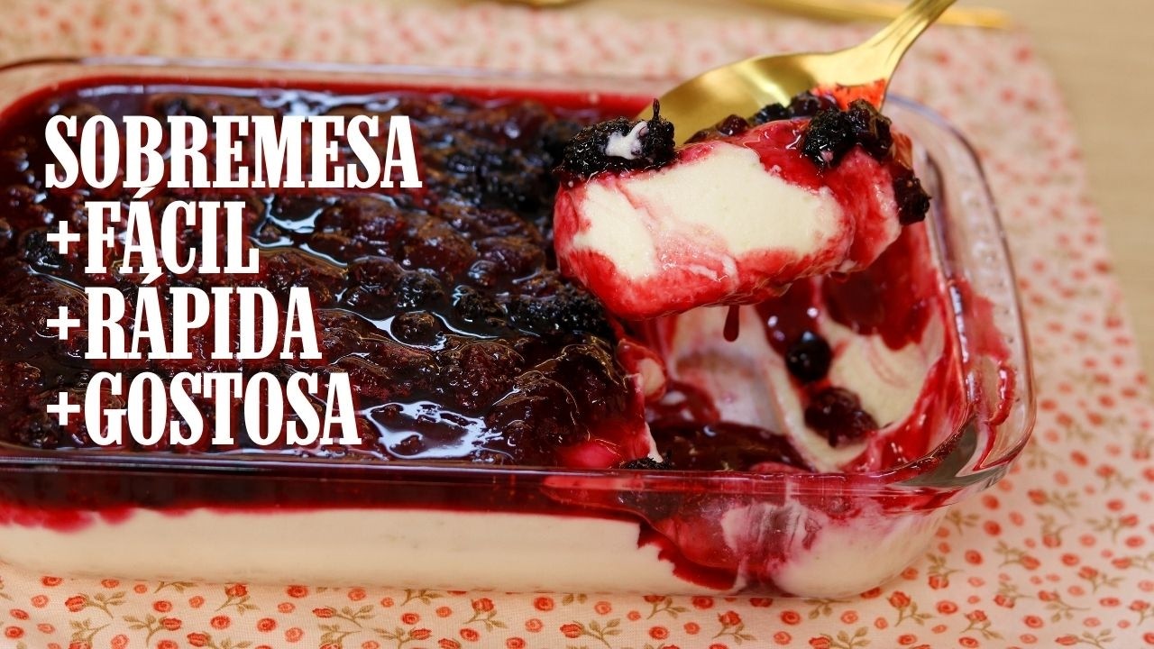 SOBREMESA REFRESCANTE E PRÁTICA - A MELHOR MOUSSE DE LIMÃO COM COBERTURA DE FRUTAS - Dika da Naka