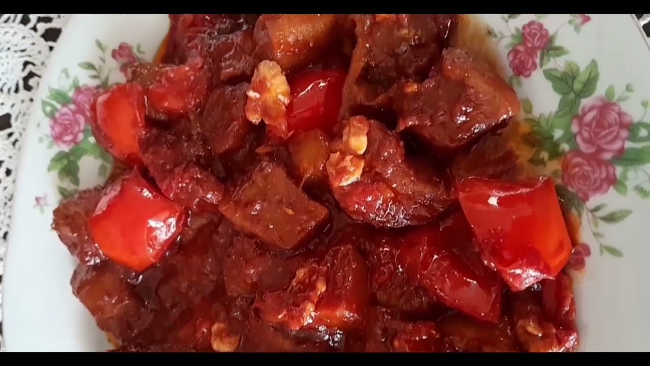 جادوی طعم بادنجان ورب انار غذای اصیل ایرانی😍😋